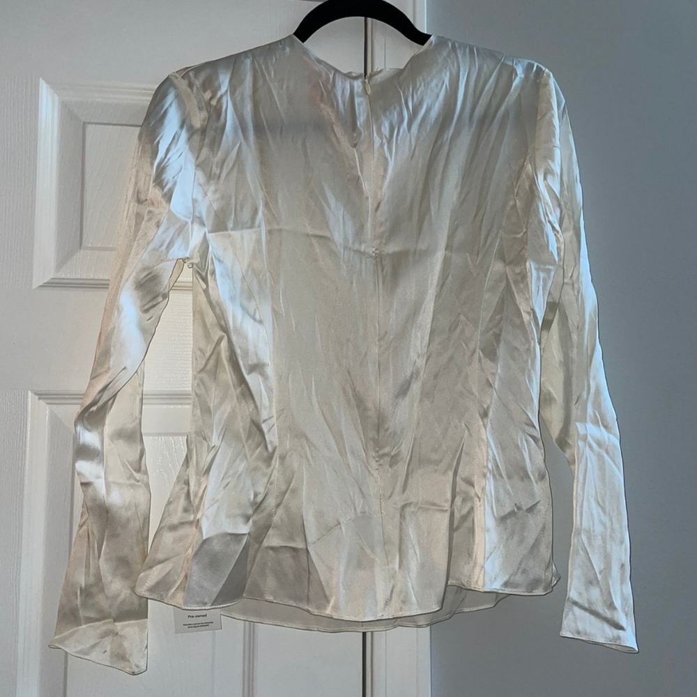 White silk blouse